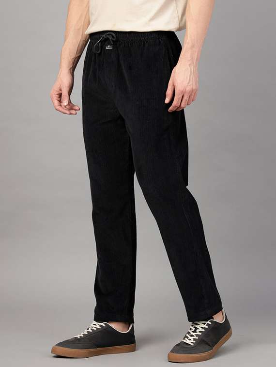 men solid mid rise corduroy straight trouser - 22320632 -  Standard Image - 1