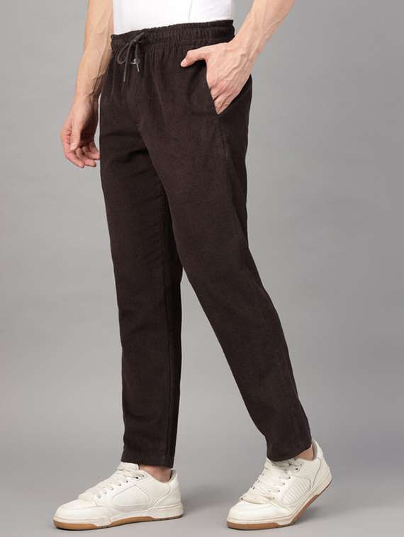 men solid mid rise corduroy straight trouser - 22320635 -  Standard Image - 1