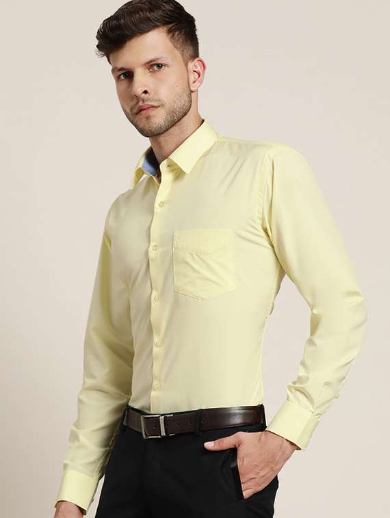 men solid collared long sleeve shirt - 22320637 -  Standard Image - 1