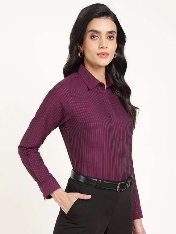 women collared long sleeve regular fit shirt - 22320680 -  Standard Image - 1