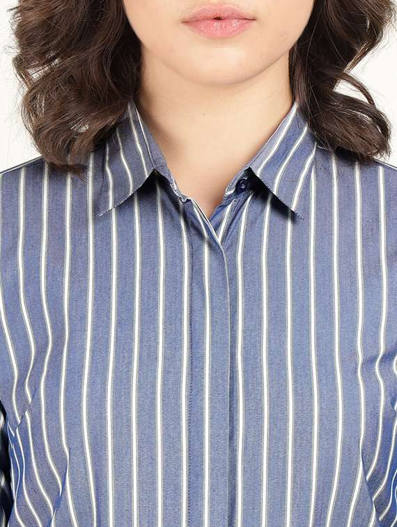 women collared long sleeve regular fit shirt - 22320683 -  Standard Image - 6