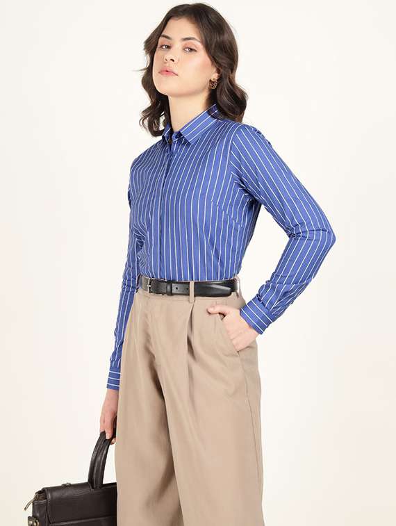 women collared long sleeve regular fit shirt - 22320685 -  Standard Image - 4