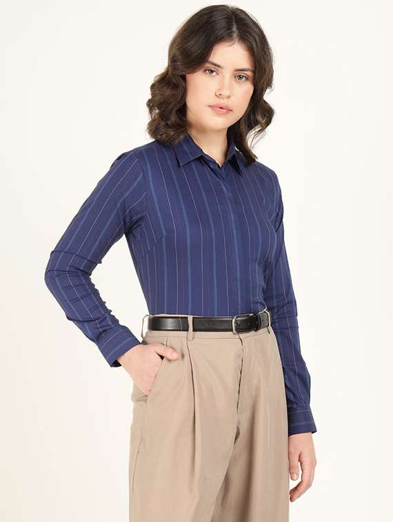 women collared long sleeve regular fit shirt - 22320691 -  Standard Image - 4