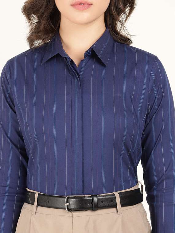women collared long sleeve regular fit shirt - 22320691 -  Standard Image - 6