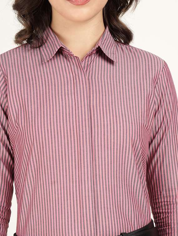 women collared long sleeve regular fit shirt - 22320693 -  Standard Image - 6