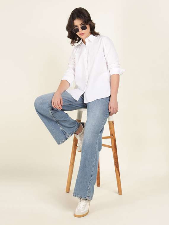 women collared long sleeve regular fit shirt - 22320712 -  Standard Image - 4