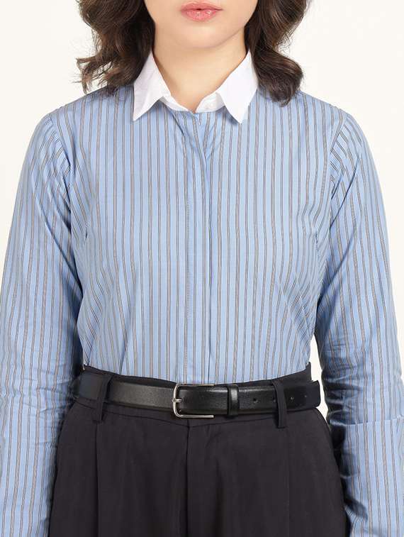 women collared long sleeve regular fit shirt - 22320716 -  Standard Image - 6