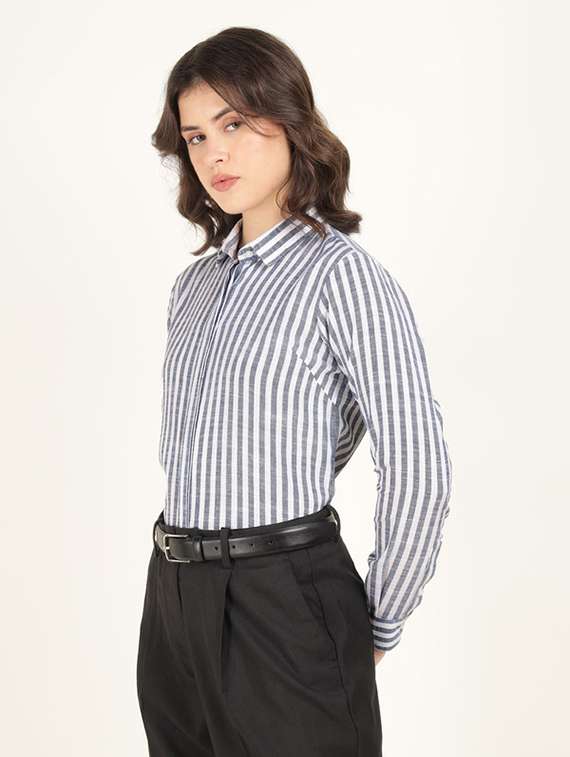 women collared long sleeve regular fit shirt - 22320722 -  Standard Image - 1