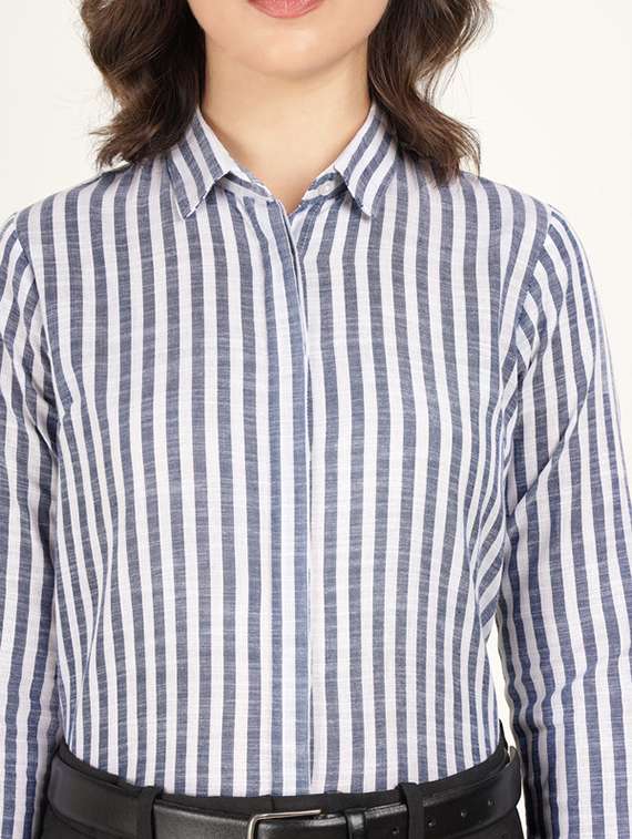 women collared long sleeve regular fit shirt - 22320722 -  Standard Image - 4