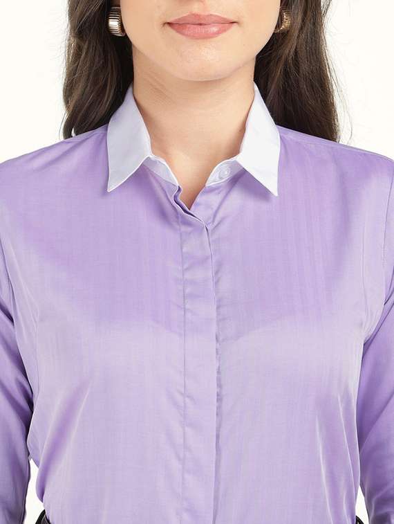 women collared long sleeve regular fit shirt - 22320731 -  Standard Image - 6
