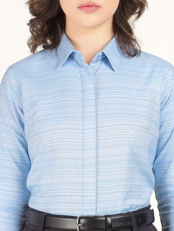 women collared long sleeve regular fit shirt - 22320733 -  Standard Image - 4