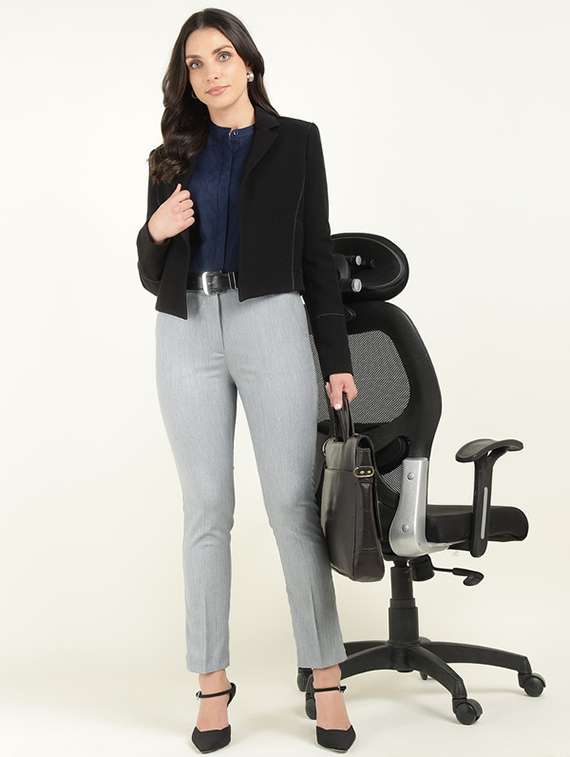 women solid mid rise cigarette pant  - 22320734 -  Standard Image - 6