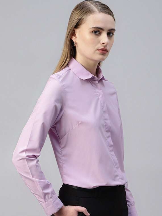 women collared long sleeve regular fit shirt - 22320735 -  Standard Image - 1