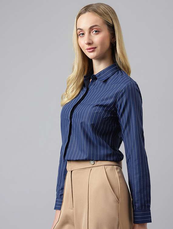 women collared long sleeve regular fit shirt - 22320741 -  Standard Image - 1