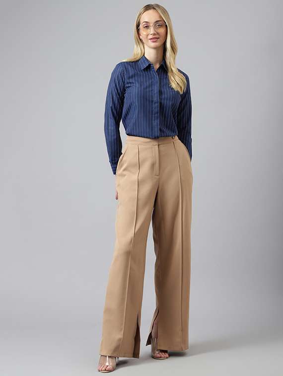 women collared long sleeve regular fit shirt - 22320741 -  Standard Image - 4