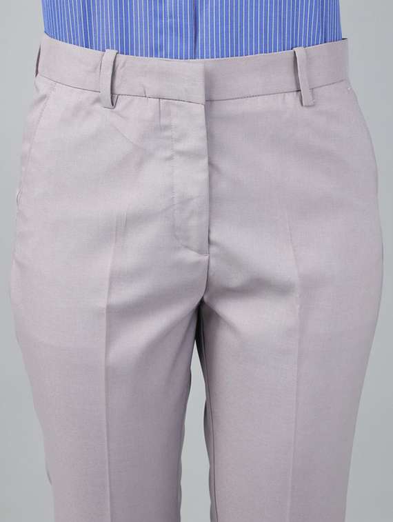 women solid mid rise cigarette pants - 22320744 -  Standard Image - 6