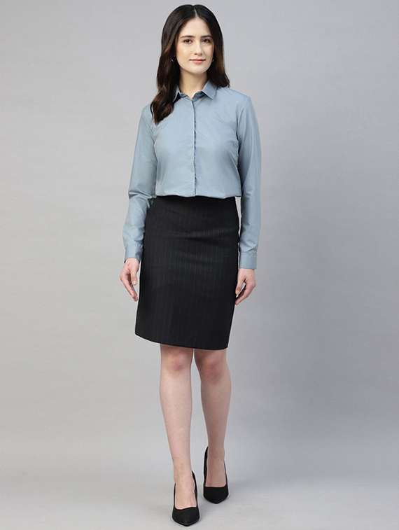 Women Collared Long Sleeve Regular Fit Shirt - 22320754 -  Standard Image - 4