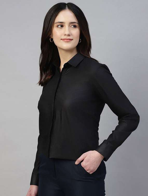 women collared long sleeve regular fit shirt - 22320757 -  Standard Image - 1