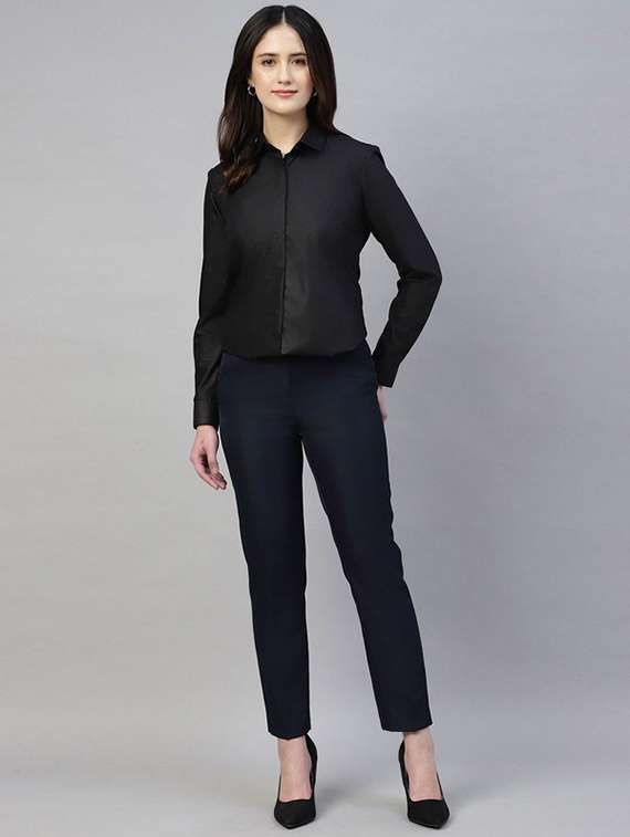 women collared long sleeve regular fit shirt - 22320757 -  Standard Image - 4
