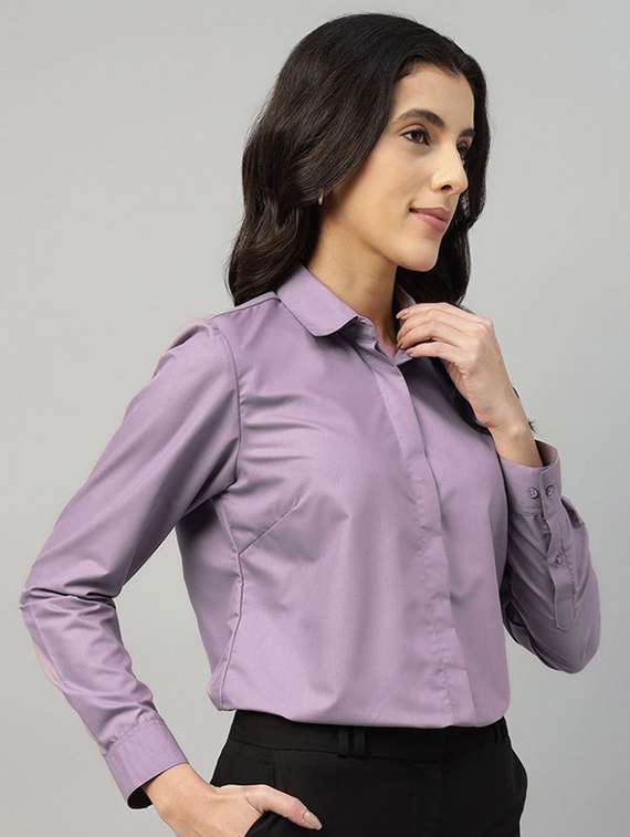 women collared long sleeve regular fit shirt - 22320763 -  Standard Image - 1