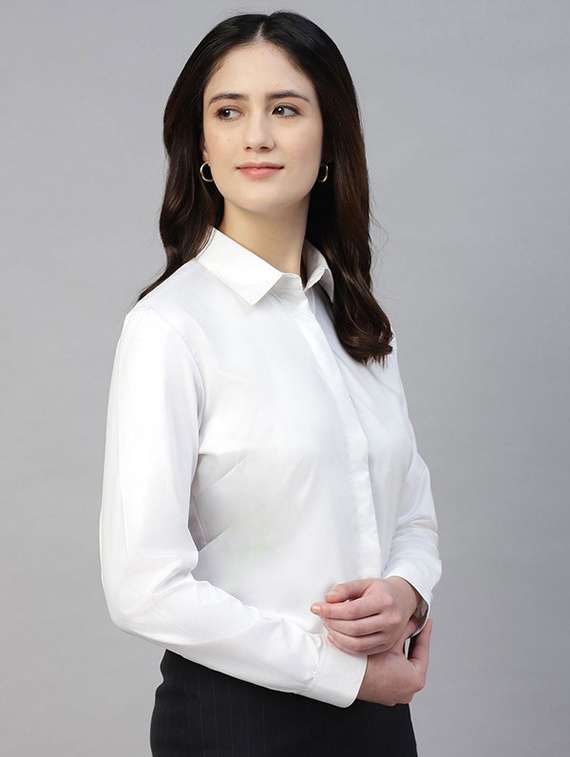 women collared long sleeve regular fit shirt - 22320765 -  Standard Image - 1