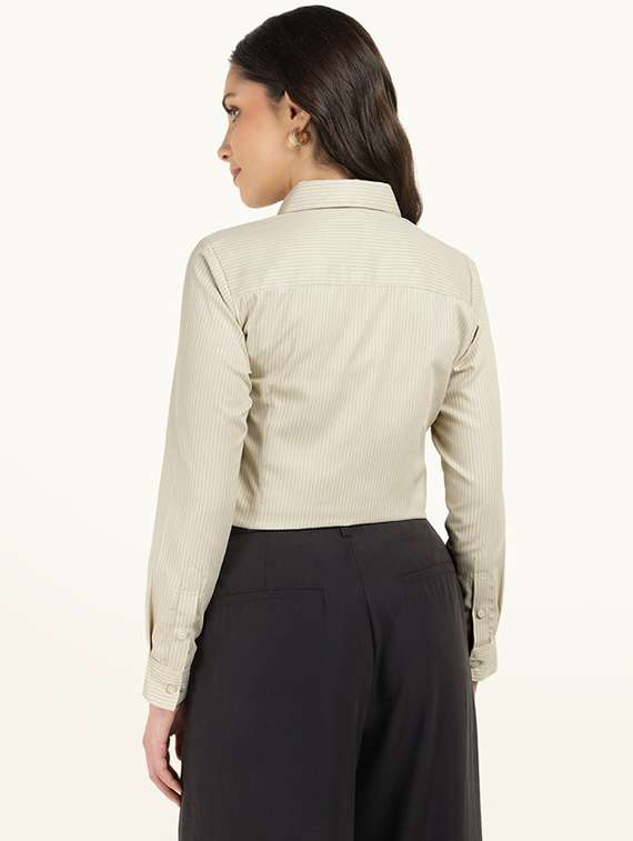 women collared long sleeve regular fit shirt - 22320766 -  Standard Image - 4