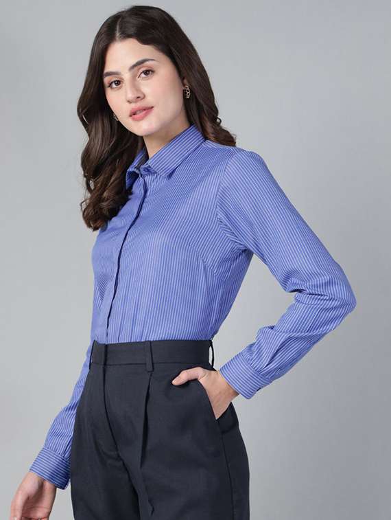 women collared long sleeve regular fit shirt - 22320767 -  Standard Image - 1