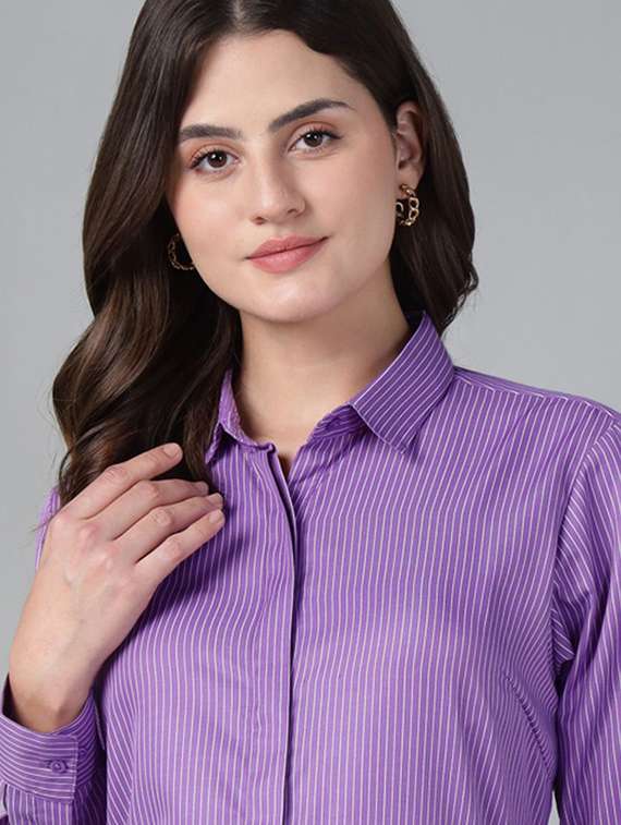 women collared long sleeve regular fit shirt - 22320770 -  Standard Image - 4
