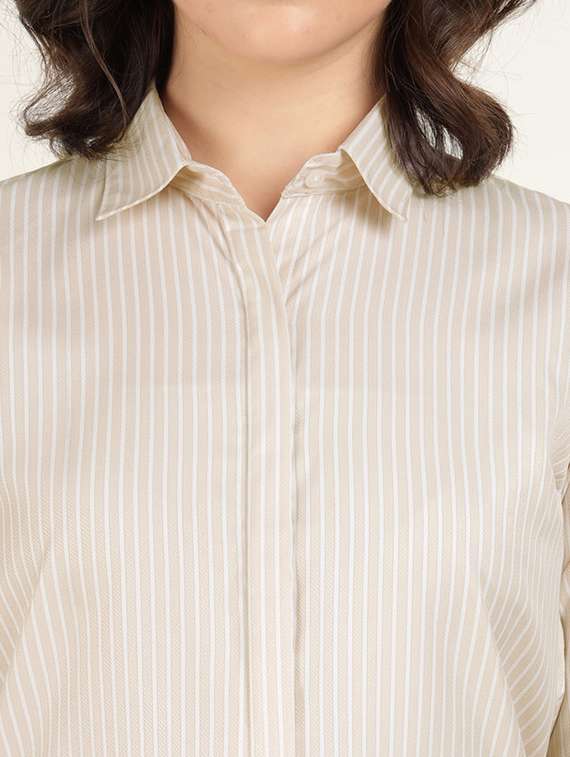 women collared long sleeve regular fit shirt - 22320779 -  Standard Image - 4