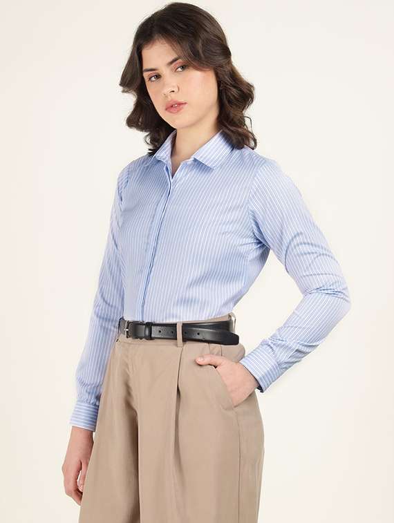 women collared long sleeve regular fit shirt - 22320780 -  Standard Image - 1