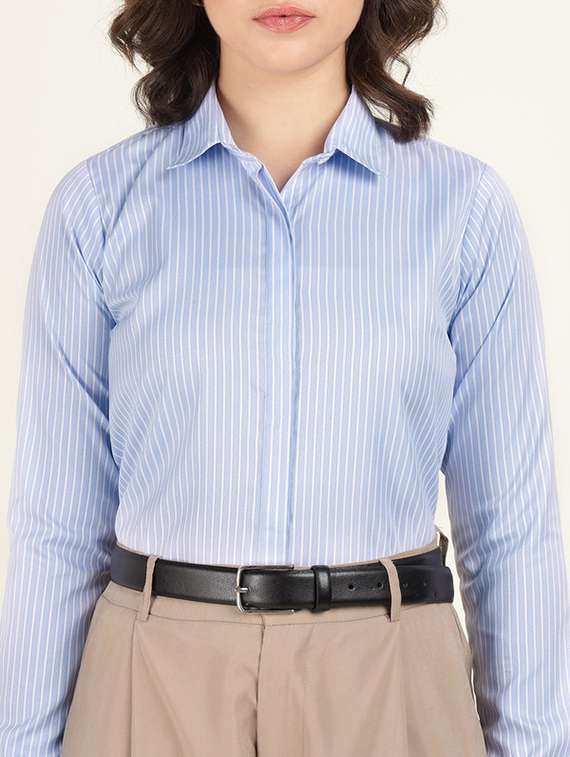 women collared long sleeve regular fit shirt - 22320780 -  Standard Image - 4