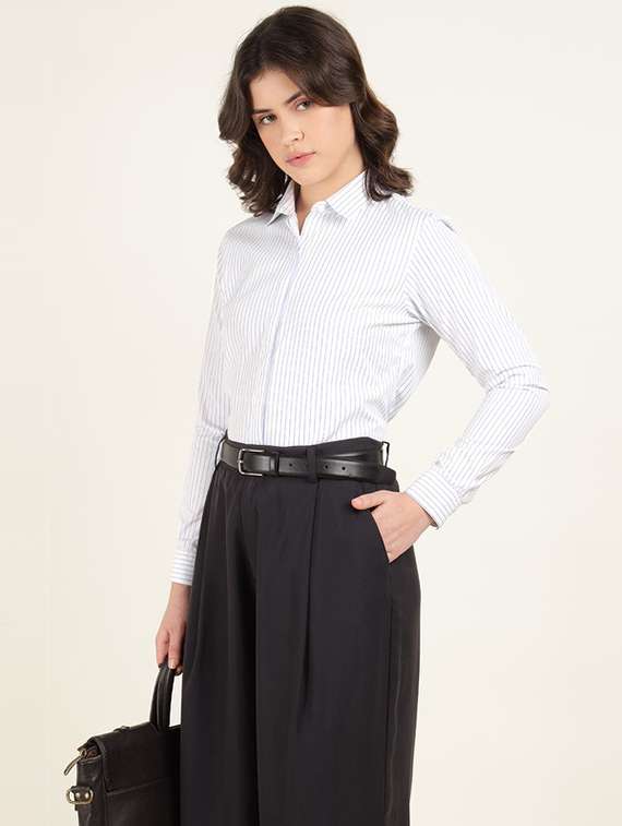 women collared long sleeve regular fit shirt - 22320781 -  Standard Image - 1
