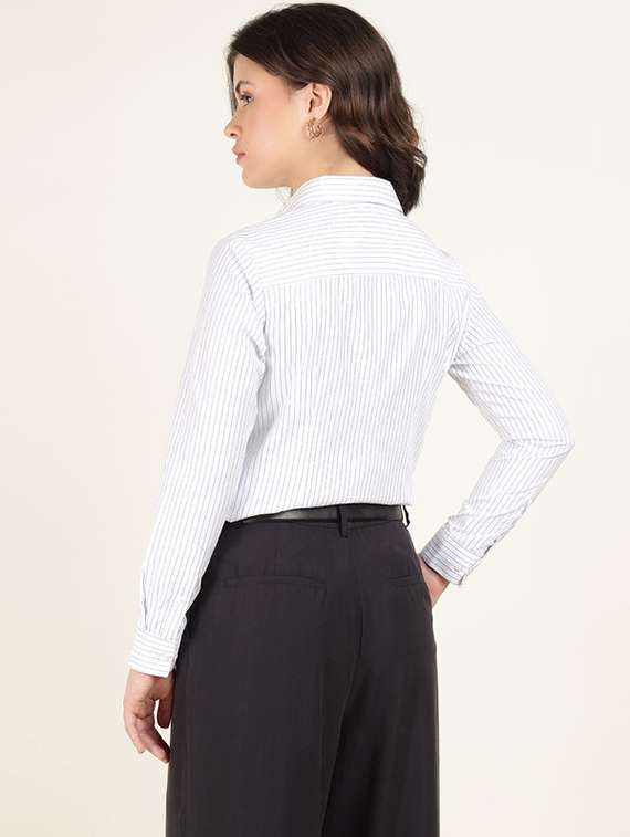 women collared long sleeve regular fit shirt - 22320781 -  Standard Image - 4