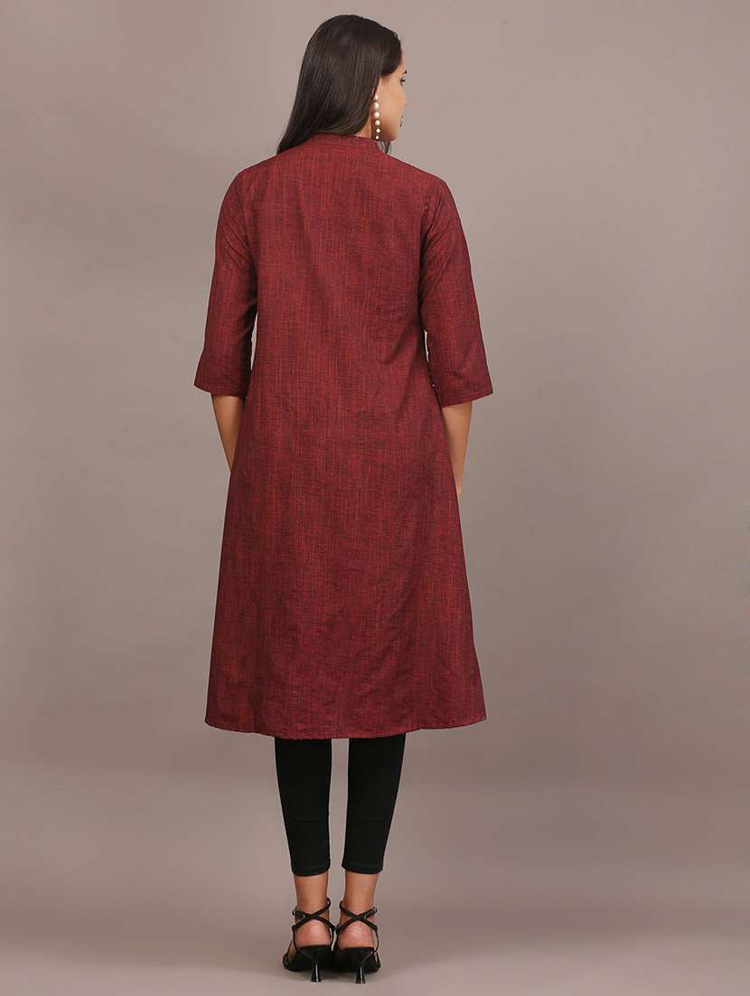 women solid three quarter sleeve long shrug - 22320792 -  Standard Image - 4