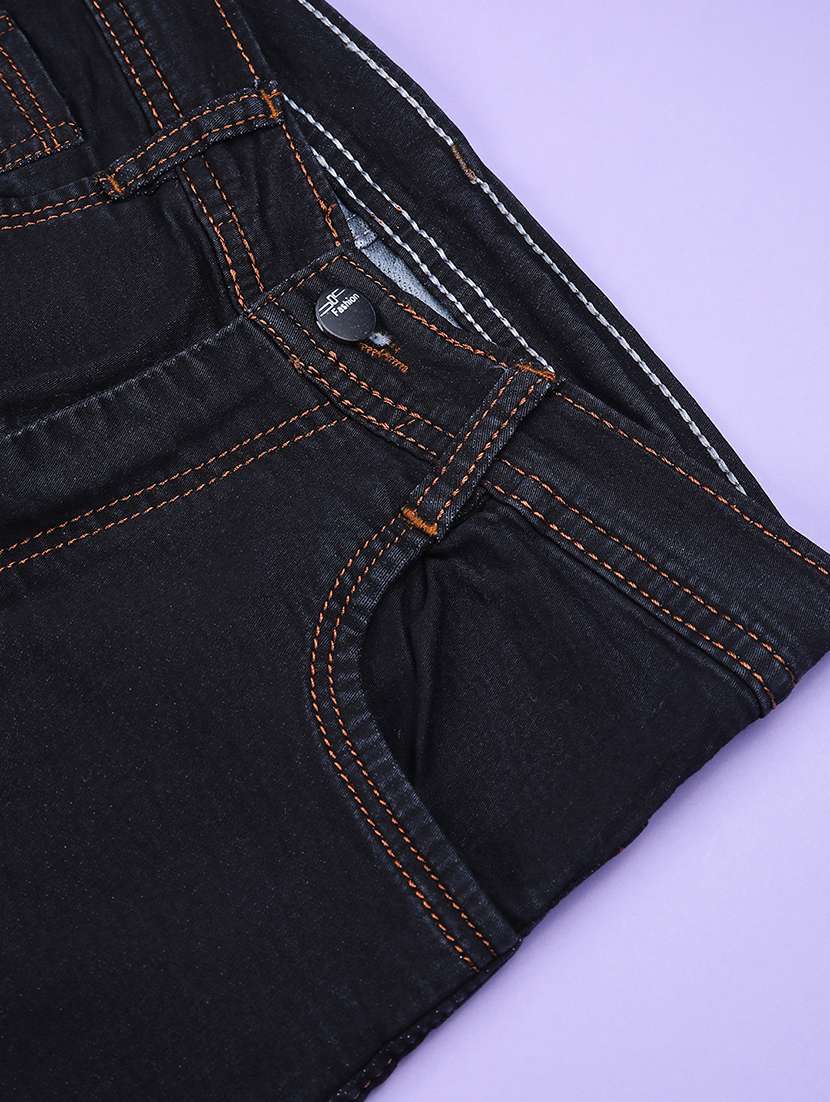 black poly cotton plain jean - 22321001 -  Standard Image - 4