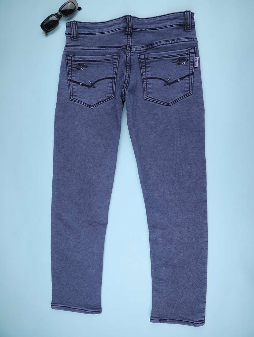 blue poly cotton plain jean - 22321030 -  Standard Image - 1