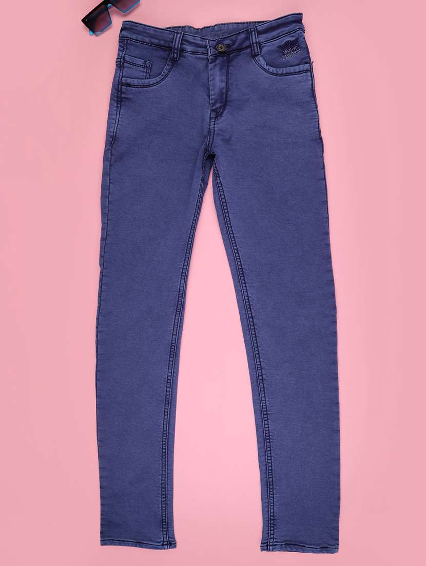 blue poly cotton plain jean - 22321032 -  Standard Image - 1
