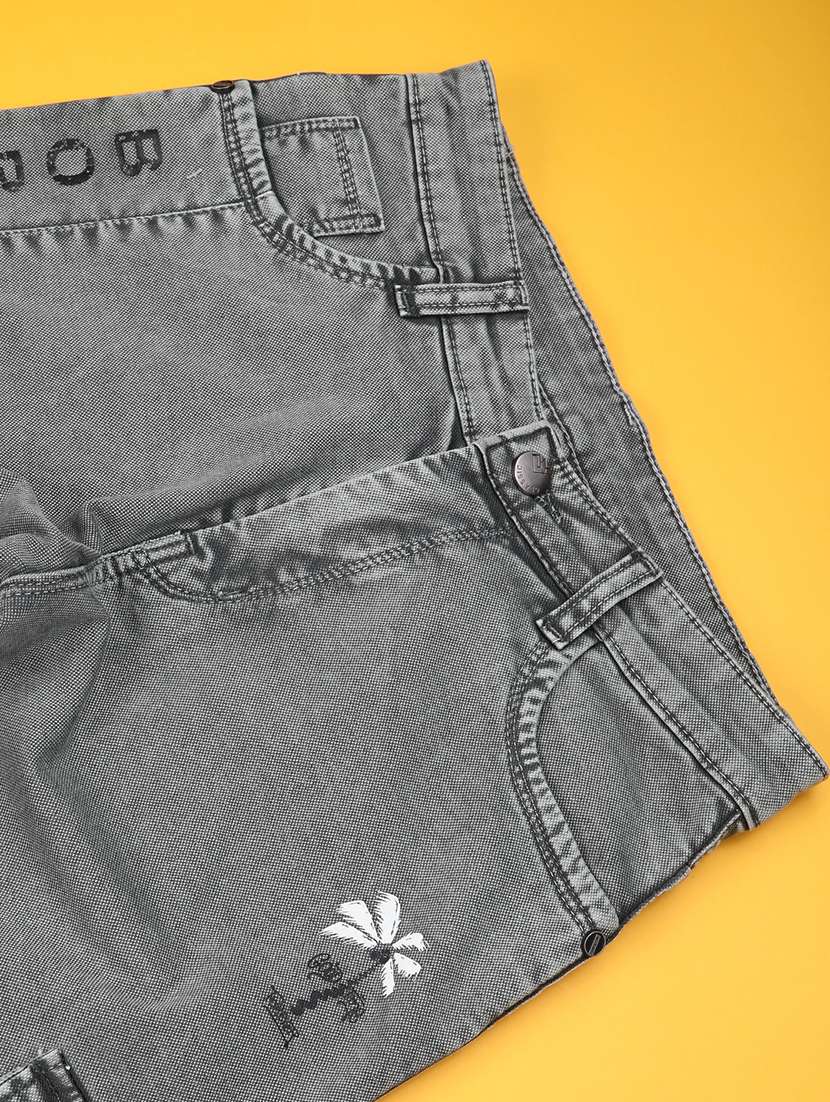 boys solid mid rise cargo - 22321054 -  Standard Image - 4