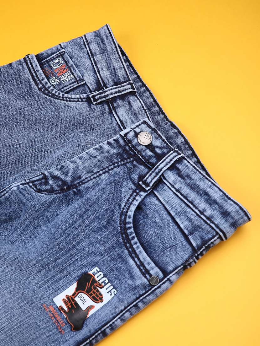 boys solid mid rise slim jeans - 22321064 -  Standard Image - 4