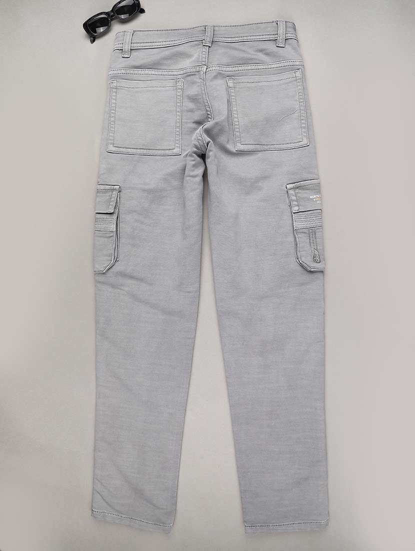 grey poly cotton plain jean - 22321164 -  Standard Image - 1