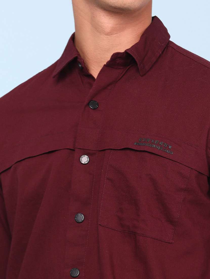 men solid long sleeve regular fit casual shirt - 22321288 -  Standard Image - 1