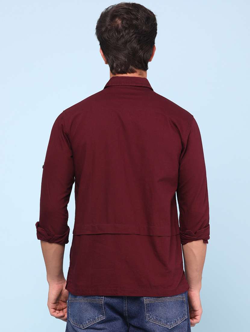 men solid long sleeve regular fit casual shirt - 22321288 -  Standard Image - 4