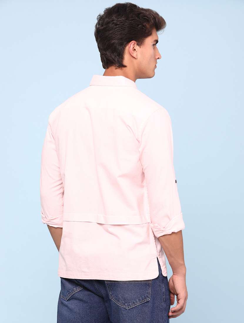men solid long sleeve regular fit casual shirt - 22321306 -  Standard Image - 4