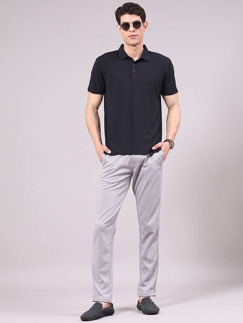 men solid mid rise chinos casual trouser - 22321339 -  Standard Image - 4