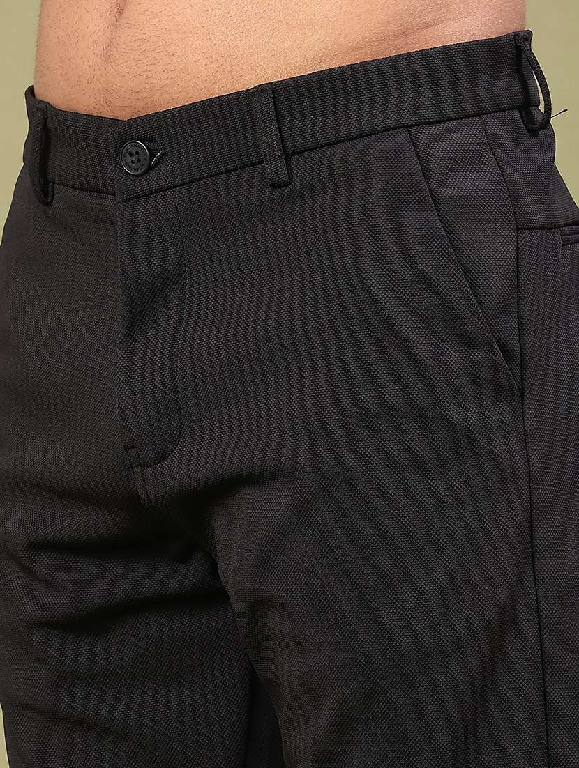men solid mid rise chinos casual trouser - 22321341 -  Standard Image - 1