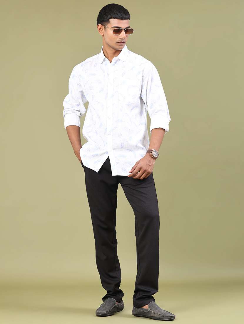 men solid mid rise chinos casual trouser - 22321341 -  Standard Image - 4