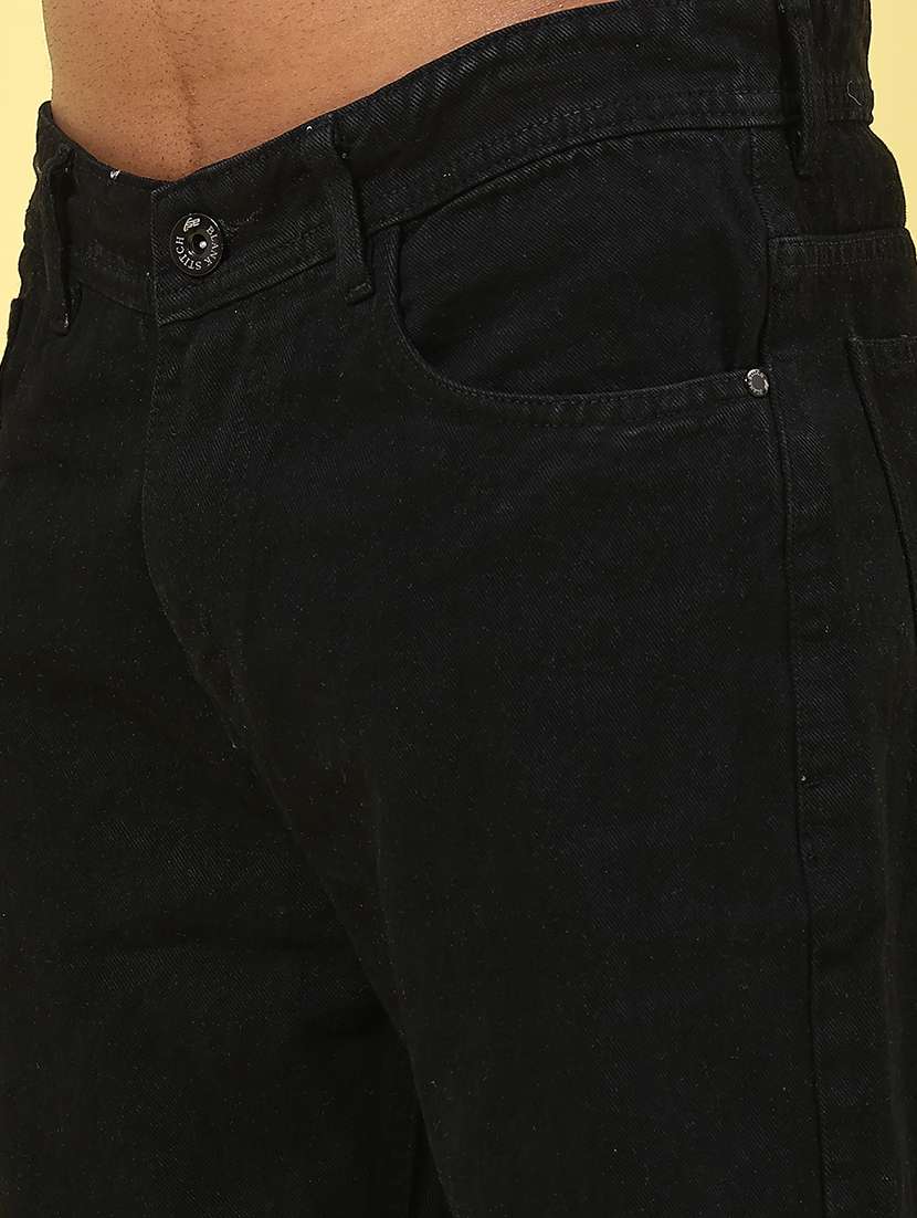 men plain mid rise full length straight jeans - 22321345 -  Standard Image - 1