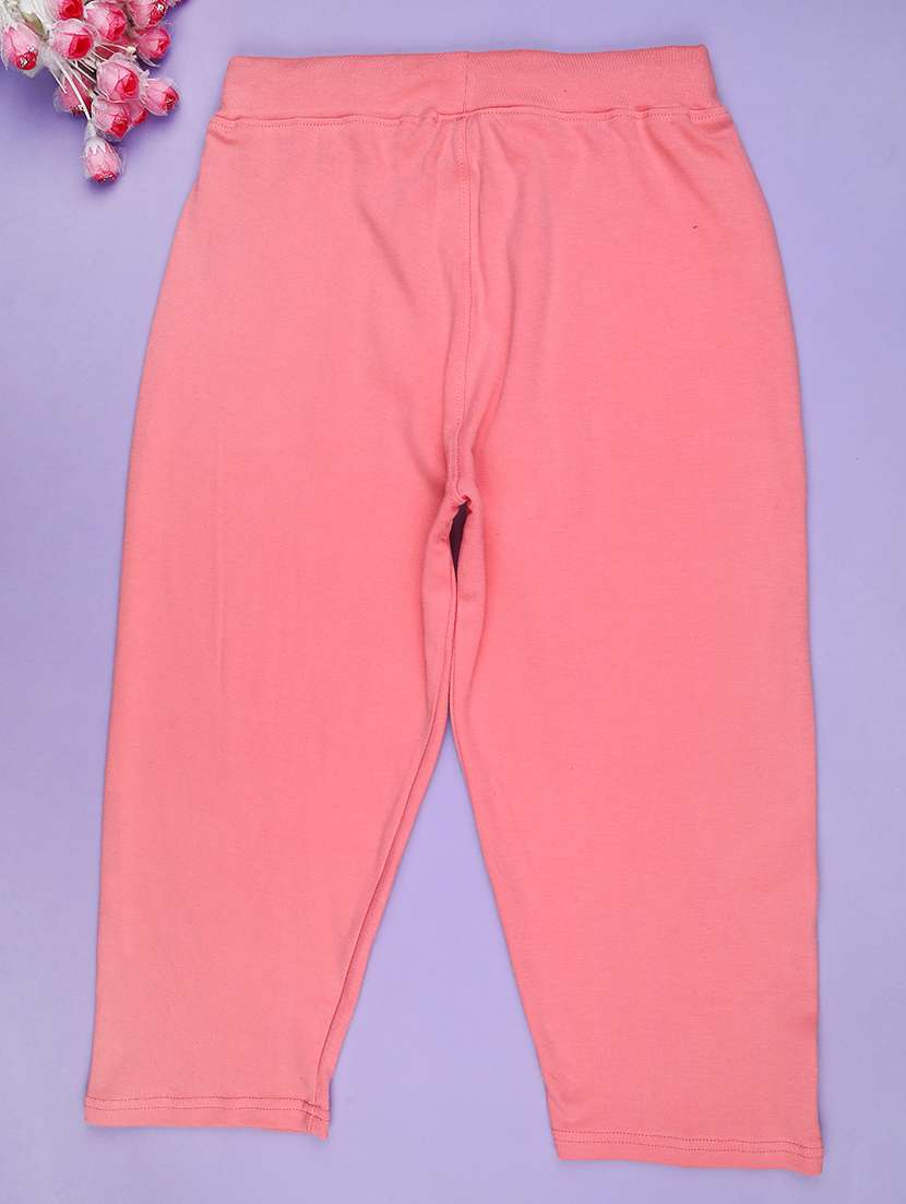 coral cotton three fourths shorts and threefourth - 22321489 -  Standard Image - 1