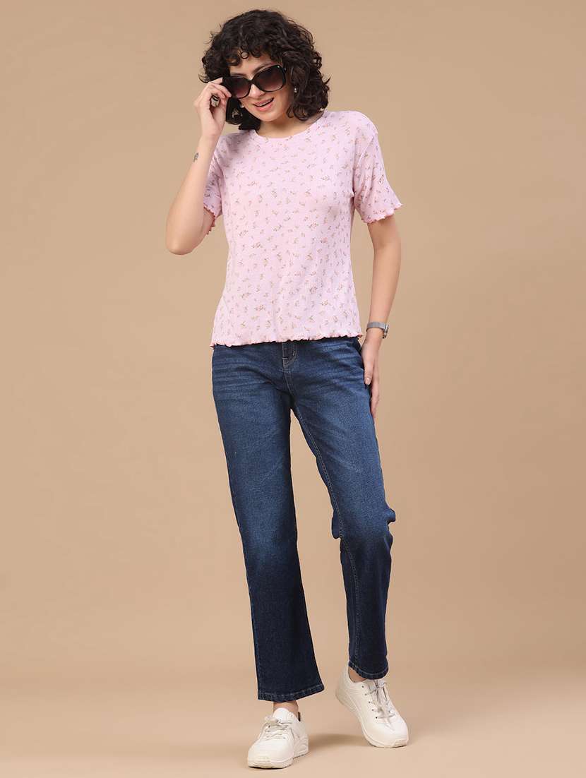 women printed round neck t-shirt - 22321521 -  Standard Image - 4