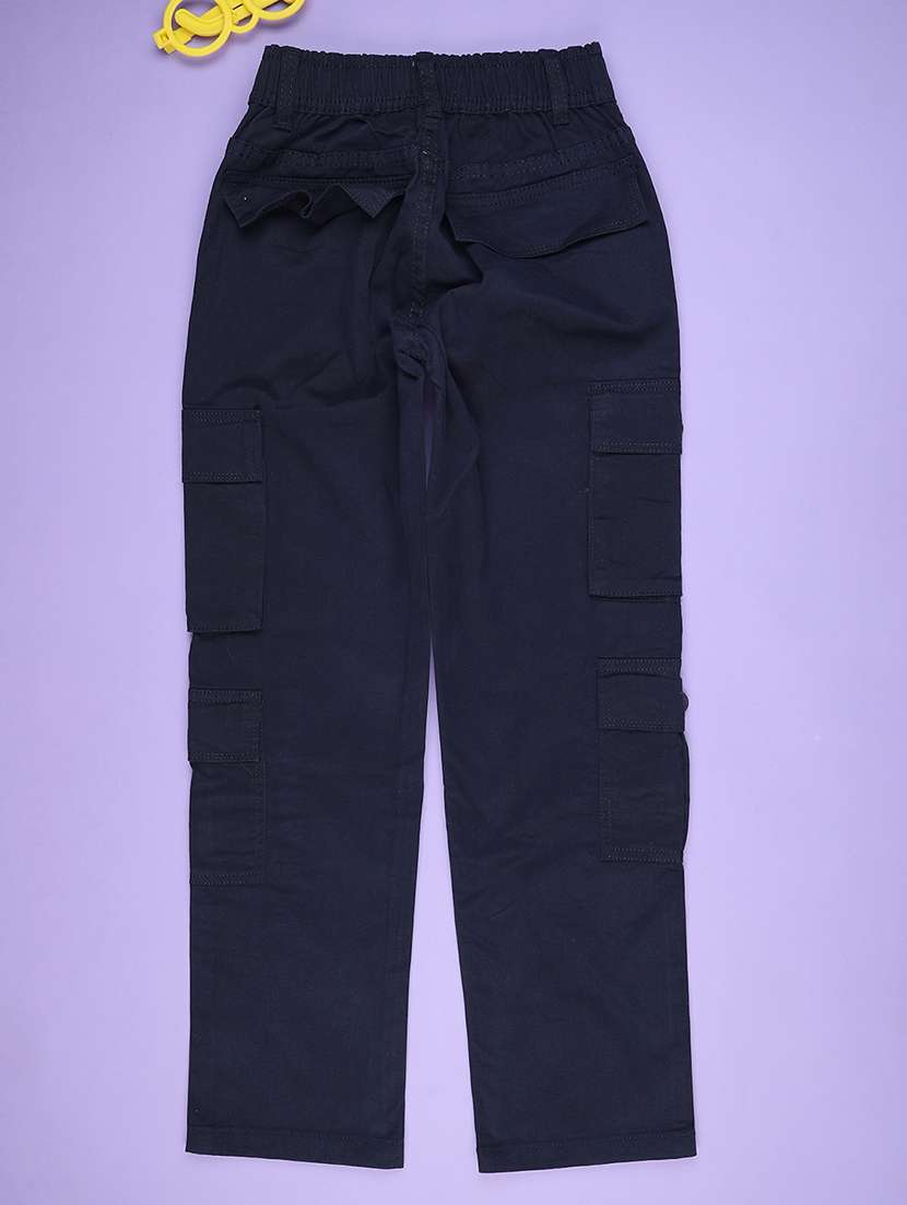 boys solid mid rise cargo - 22321536 -  Standard Image - 1